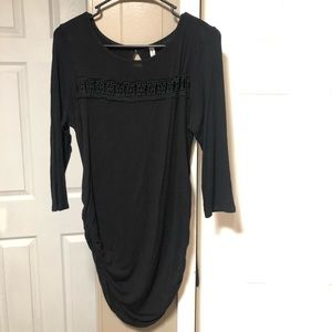 Black Maternity Long Sleeve Top